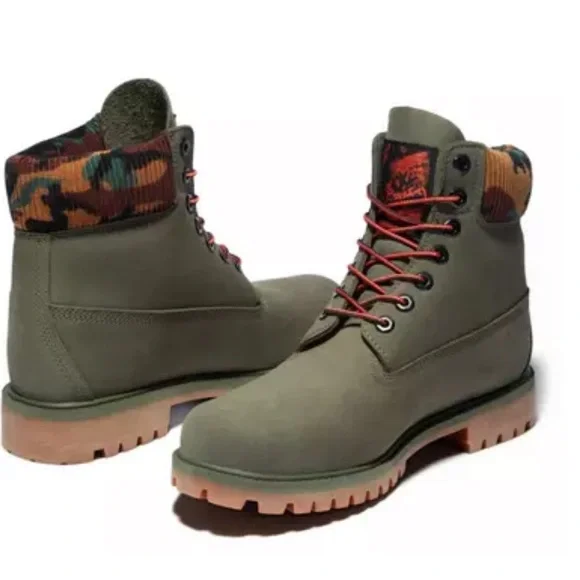 Timberland 6” Premium “Dark Green/Cameo” Men’s Boots